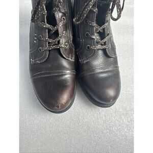 Taos Women's Brown Leather Comfort Ankle Boots Walking Zip Size 37 EU/ 6-6.5 US